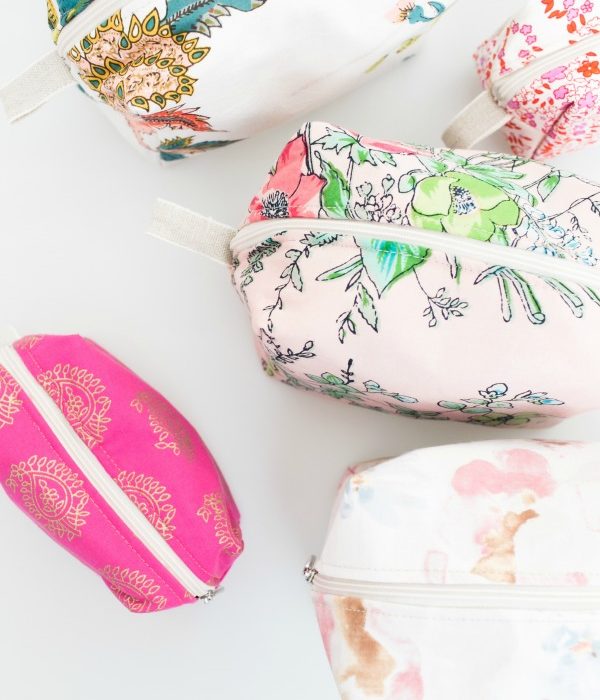 Plum Pretty Sugar floral cosmetic bags