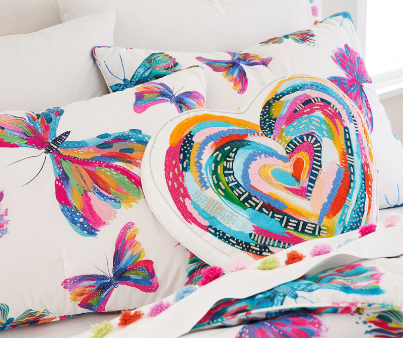 colorful EttaVee bedding set at Pottery Barn Kids