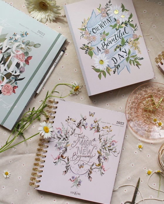 Lily and Val journals and floral notebooks