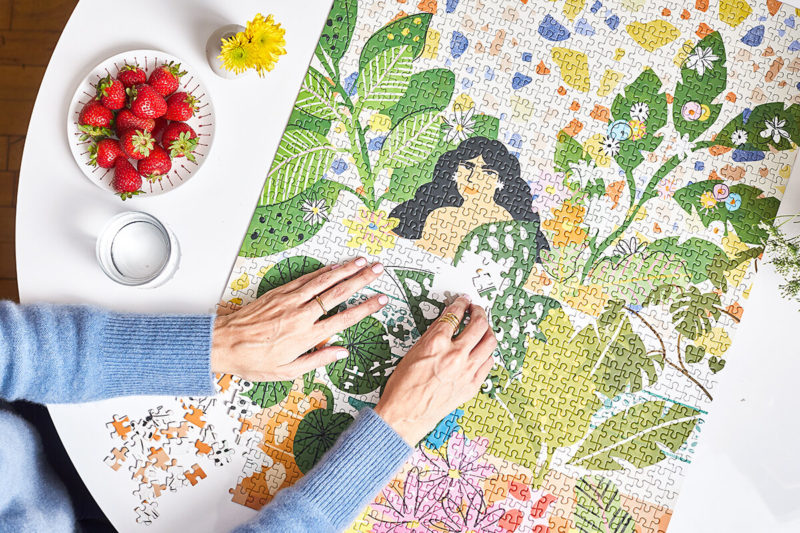Alja Horvat jiggy puzzle in process