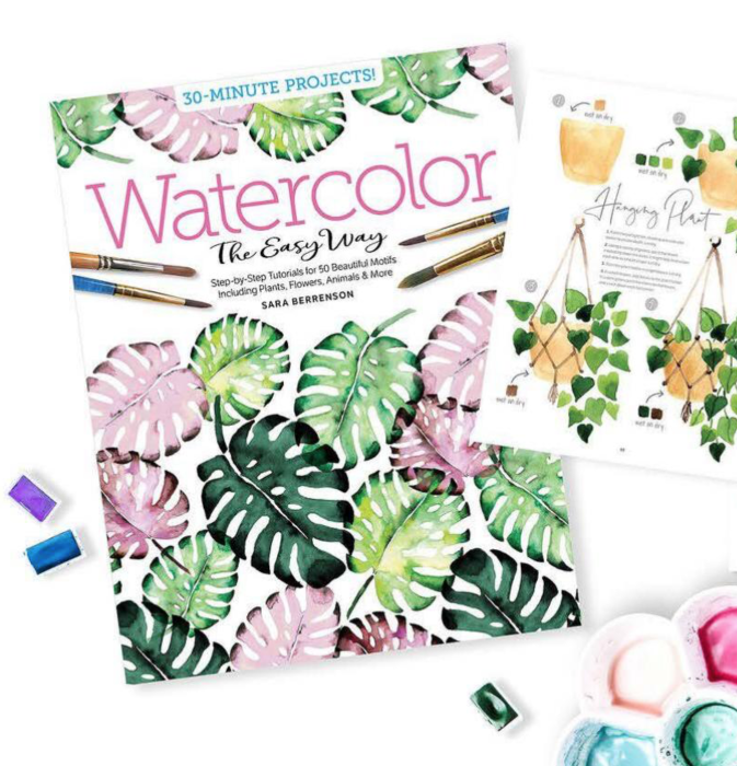 Sara B watercolor book styled shot