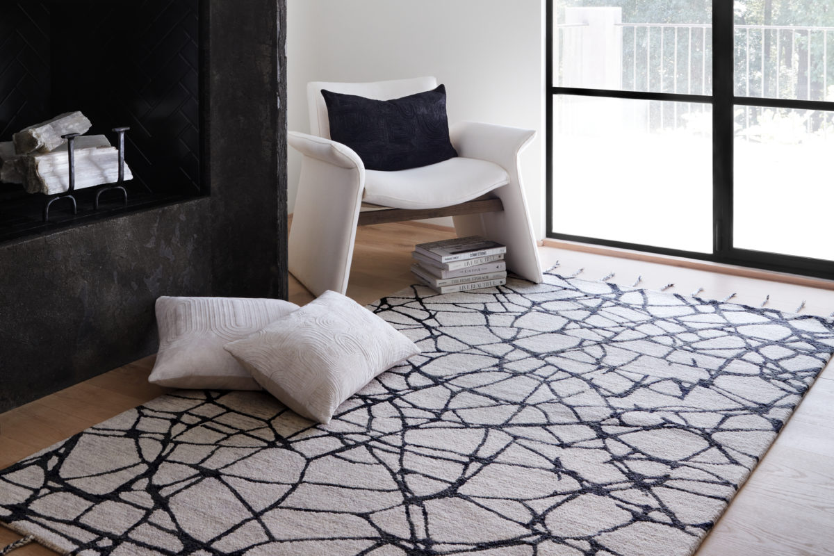 Nikki Chu black and white rug